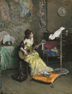महिला एक तोता के साथ, c.1872