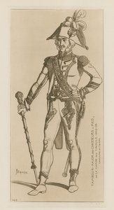 चेज़र्स के ड्रम मेजर कांसुलर गार्ड के एक चितकबरे, 1802-04 द्वारा राफेल जैक्विमिन