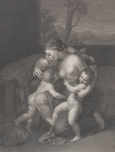 तीन छोटे बच्चों के साथ दान, 1795।