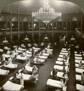 ब्राइटन, ससेक्स, द्वितीय विश्व युद्ध, 1914-1918 में कमोडिटी हॉस्पिटल का इंटीरियर। द्वारा यथार्थवादी यात्रा प्रकाशक