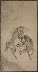सु डोंगपो गधे की सवारी कर रहा है द्वारा रीएत्सु
