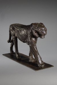 महान रॉयल टाइगर; ग्रैंड टाइग्रे रॉयल, c.1913 (गहरे भूरे रंग के साथ कांस्य)