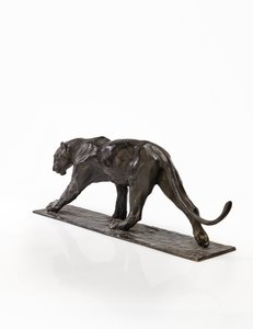 पैंथर चलना, पीछे पैर उठाना, c.1904 (कांसे का कांस्य)