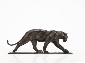 पैंथर चलना, पीछे पैर उठाना, c.1904 (कांसे का कांस्य)