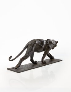 पैंथर चलना, पीछे पैर उठाना, c.1904 (कांसे का कांस्य) द्वारा रेम्ब्रांट बुगाती