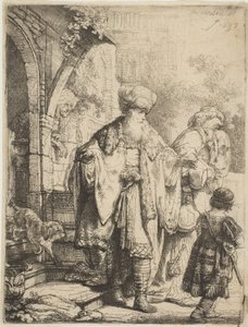 इब्राहीम का हाजिरा और इश्माएल को बाहर निकालना, 1637। द्वारा रिमब्रांड वैन रिजन