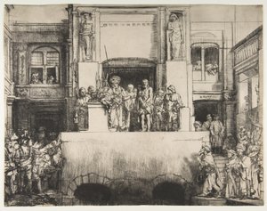 लोगों के सामने मसीह, 1655। द्वारा रिमब्रांड वैन रिजन