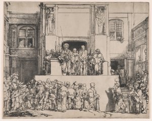 क्राइस्ट ने लोगों को प्रस्तुत किया, 1655., 1655। द्वारा रिमब्रांड वैन रिजन