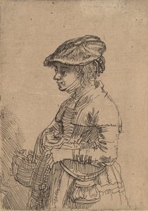 टोकरी वाली लड़की, सी। 1642. द्वारा रिमब्रांड वैन रिजन
