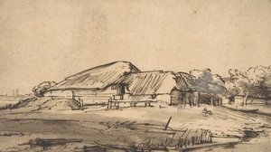 फार्म बिल्डिंग का समूह, सीए। 1648-52। द्वारा रिमब्रांड वैन रिजन