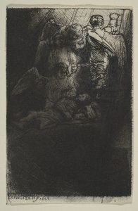 जैकब्स लैडर, 1655। द्वारा रिमब्रांड वैन रिजन