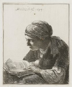 Lesende। 1634 द्वारा रिमब्रांड वैन रिजन