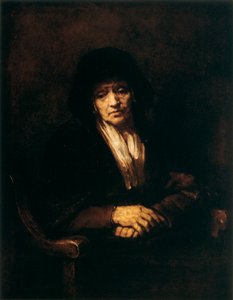 एक वृद्ध महिला का चित्रण, 1654 द्वारा रिमब्रांड वैन रिजन