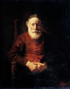 रेड में एक बूढ़े व्यक्ति का चित्रण, 1652-1654। द्वारा रिमब्रांड वैन रिजन