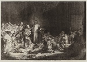 रेम्ब्रांट के हंड्रेड-गिल्डर पीस, क्राइस्ट द सिक सिक द्वारा Rembrandt van Rijn