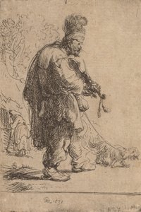 द ब्लाइंड फिडलर, 1631। द्वारा रिमब्रांड वैन रिजन