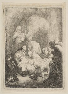 खतना: छोटी प्लेट, ca. 1630। द्वारा रिमब्रांड वैन रिजन