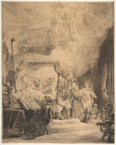द डेथ ऑफ़ द वर्जिन, 1639। द्वारा रिमब्रांड वैन रिजन