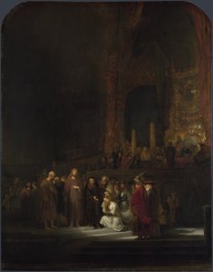 1644 में व्यभिचार में ली गई महिला द्वारा रिमब्रांड वैन रिजन