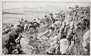 द रिलीफ ऑफ़ लैडस्मिथ - द लास्ट रश एट ह्लांगवेन हिल द्वारा रेने बुल