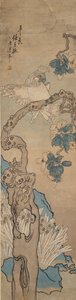 फूल के पेड़ में तोता, 1835-1893 द्वारा रेन ज़ुन