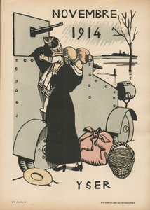 युद्ध का कैलेंडर (1 वर्ष - अगस्त 1914-जुलाई 1915) (रंग लकडी)
