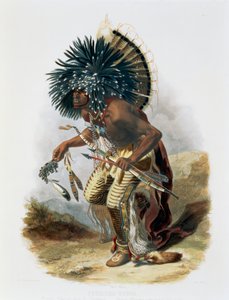 पहिरिका-रुहपा, डॉग डांस की पोशाक में मिनतारे योद्धा, 1843 द्वारा रेने रोलेट