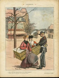 Le Rire, 02/29/08 में रिकार्डो फ्लोर्स (1878-1918) द्वारा चित्रण - भव्यता - पेरिस, पेशे, वास्तुकला शहरीकरण, प्रेम, दुकानें, मेट्रो - धोबी महिला लॉन्ड्रेस द्वारा रिकार्डो फ्लोर्स