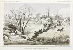 हेलगेट नदी को पार करना, मोंटाना, यूएसए, 6 जनवरी 1854 द्वारा रिचर्ड (बाद में) डड्डो