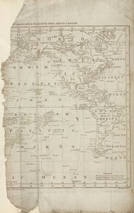 कुक की यात्राओं का नक्शा, c 1780 द्वारा रिचर्ड (बाद में) डड्डो