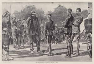 क्रोन्ये का आत्मसमर्पण, 27 फरवरी 1900 (लिथो) द्वारा रिचर्ड कैटन II (बाद में) वुडविले
