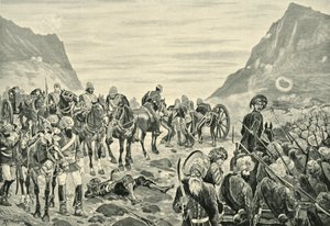 1901 में कूर्म घाटी में हमला। द्वारा रिचर्ड कैटन II वुडविले