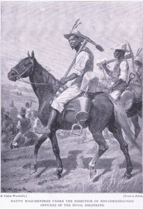 नेटिव रोड मेंडर्स, आफ्टर प्रिटोरिया: द गुरिल्ला वार 1901 में हार्म्सवर्थ ब्रोस लिमिटेड द्वारा प्रकाशित द्वारा रिचर्ड केटन वुडविले