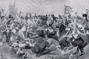 मलप्लेट की लड़ाई, c.1910 द्वारा रिचर्ड केटन वुडविले