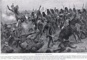 सलामांका की लड़ाई, &39;हचिन्सन हिस्ट्री ऑफ द नेशंस&39; का चित्रण द्वारा रिचर्ड केटन वुडविले
