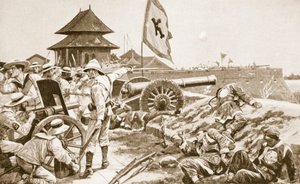 द बॉक्सर मूवमेंट, &39;हचिन्सन हिस्ट्री ऑफ द नेशंस&39; का चित्रण, c.1910 द्वारा रिचर्ड केटन वुडविले