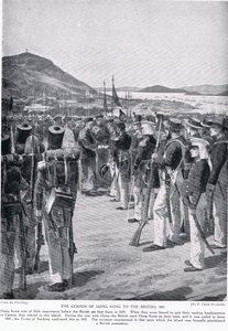 1841 में हॉन्गकॉन्ग टू द ब्रिटिश, &39;हचिन्सन स्टोरी ऑफ द ब्रिटिश नेशन&39; का चित्रण, सी। 1923 द्वारा रिचर्ड केटन वुडविले