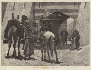 एक चीफ़ के शहर के गेट पर अरब प्रमुख