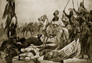 1780 में कोन्जिवरम में हैदर अली, &39;हचिंसन की कहानी ब्रिटिश नेशन की कहानी&39;, c.1923 द्वारा रिचर्ड केटन वुडविले जूनियर