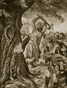 982 में मुंशी राज्याभिषेक वृक्ष पर मलकी का चित्रण, &39;हचिंसन की कहानी ब्रिटिश राष्ट्र की कहानी&39;, c.1923 द्वारा रिचर्ड केटन वुडविले जूनियर