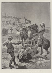 डोंगोला की ओर अग्रसर, कैप्टन फिटन के घोड़े ने फेरकेट की लड़ाई में उसके नीचे गोली मार दी