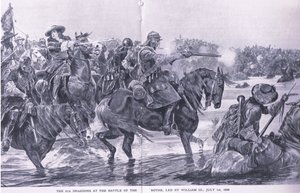 बॉयन की लड़ाई 1 जुलाई 1690, 1915 में ब्रिटिश बैटल ऑन लैंड एंड सी से दृष्टांत