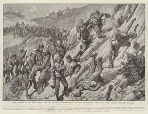 सारन रिज की क्लियरिंग, नॉर्थम्पटनशायर रेजिमेंट के पुरुष घायल लोगों के साथ अपने वंश में सहायता के लिए द्वारा रिचर्ड केटन वुडविले जूनियर