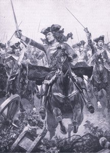 ड्यूक ऑफ मार्लबोरो ऑफ़ युडेनार्ड की लड़ाई, 11 जुलाई 1708, लैंड और सी, 1915 पर ब्रिटिश लड़ाइयों का चित्रण द्वारा रिचर्ड केटन वुडविले जूनियर