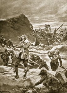 1609 में बरमुदास पर कहर, &39;हचिन्सन की कहानी ब्रिटिश राष्ट्र की कहानी&39;, c.1923 द्वारा रिचर्ड केटन वुडविले जूनियर