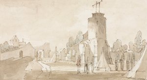 मोंट सेंट जीन, वाटरलू की लड़ाई का गांव, ब्रसेल्स के दक्षिण, 1815 द्वारा रिचर्ड कोल्ट होरे