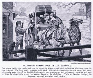शलजम पर टोल का भुगतान करने वाले यात्री, c.1950 द्वारा रिचर्ड हेनरी ब्रॉक