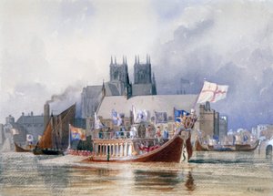 वेस्टमिंस्टर में लॉर्ड मेयर का आगमन, c1841