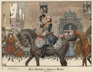फ्रेडरिक द ब्रेस्लाउ, 1741 में प्रवेश करते हुए