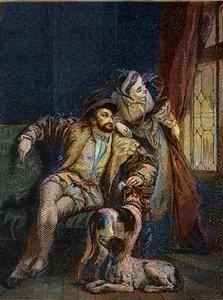 नवारे के फ्रांसिस प्रथम और मार्गारीटा - फ्रांस के फ्रेंकोइस प्रथम राजा, अंगौलेमा की अपनी बहन मार्गुराइट के साथ (1492-1549) नवरे की रानी - रिचर्ड पार्क्स बोनिंगटन (1802-1828) द्वारा उत्कीर्णन - द्वारा रिचर्ड पार्क्स (बाद में) बोनिंगटन